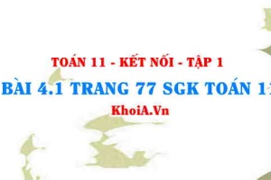 Bài 4.1 trang 77 SGK Toán 11 tập 1 Kết nối tri thức